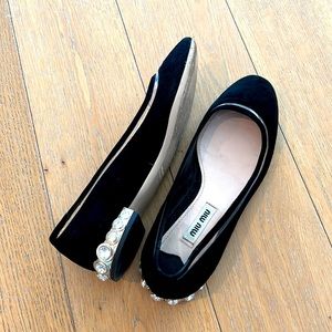 Miu Miu crystal ballet flat